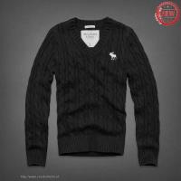 heren abercrombie and fitch v-hals truien twisting moose logo houtskool zwart Fashion Toronto yxaj499